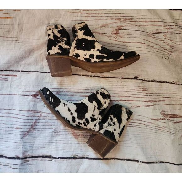 Myra Bag Easy Going Cowhide Booties Size 7 - Picture 3 of 8